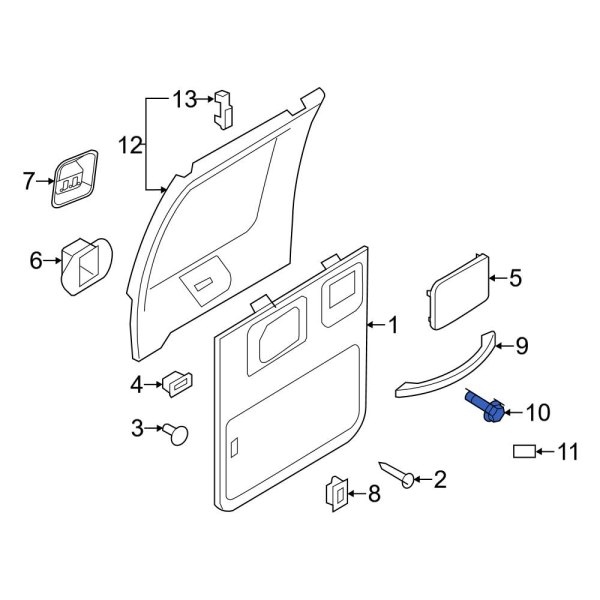 Interior Door Pull Handle Screw