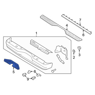 Ford OE - Rear Lower Bumper Step Pad