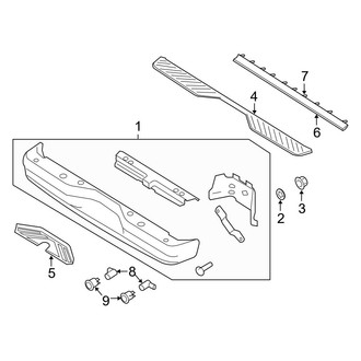 Ford OE - Rear Bumper - Bumper & Components (Step Type)