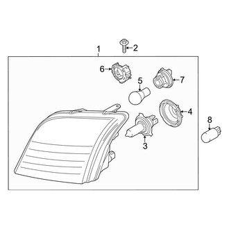 Ford OE - Front Lamps - Headlamp Components (Gas)