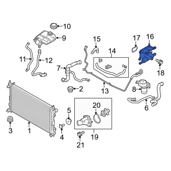 Ford OE 8S4Z8K556A Cooling System Bypass Line Adapter