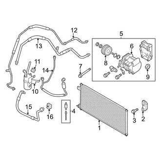 Ford OE - Air Conditioner & Heater - Condenser, Compressor & Lines (Gas)