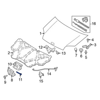Ford OE - Hood Latch Support Bolt
