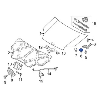 Ford OE - Hood Prop Rod Clip