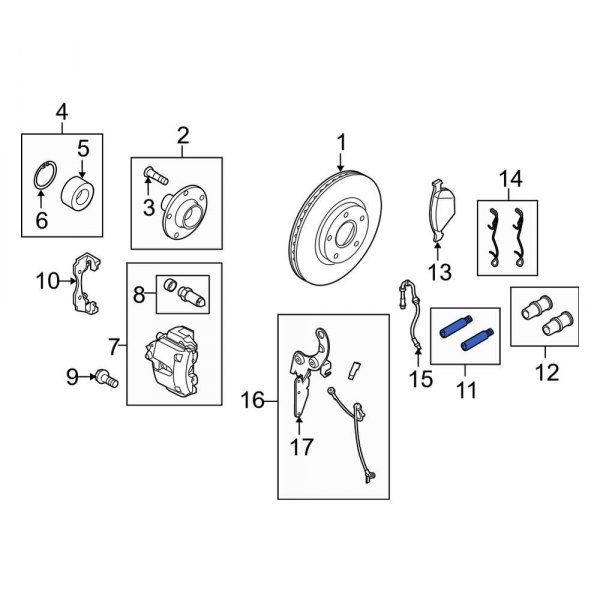 Disc Brake Caliper Bolt Kit