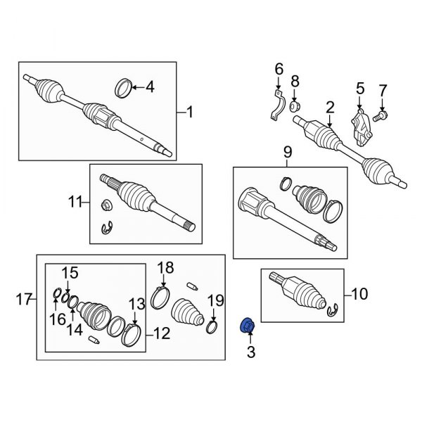 CV Joint Nut