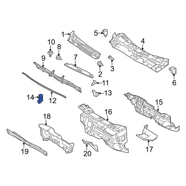 Cowl Panel Drain Hose