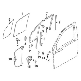 Ford OE - Front Door - Glass & Hardware