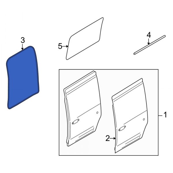 Ford OE 2T1Z58253A11A Center Left Sliding Door Weatherstrip