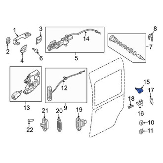 Ford OE - Center Left Door Lock Knob