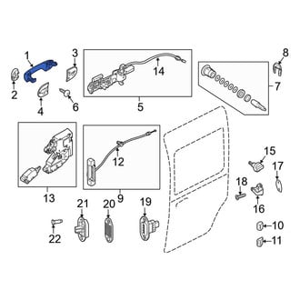 Ford OE - Center Outer Sliding Door Handle