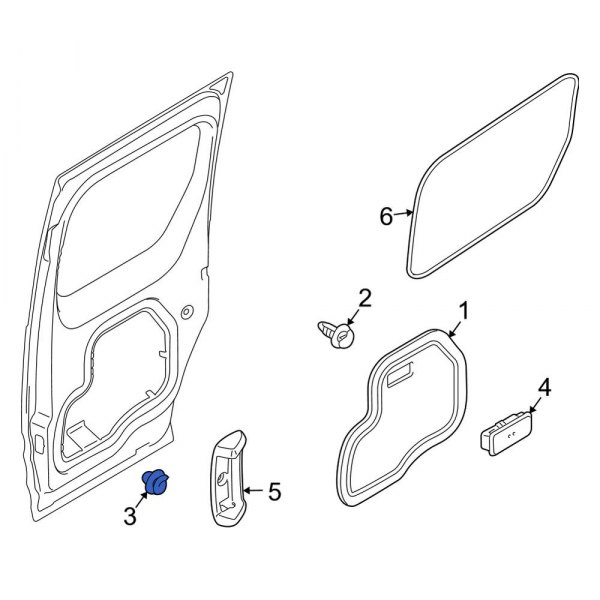 Sliding Door Trim Panel Clip