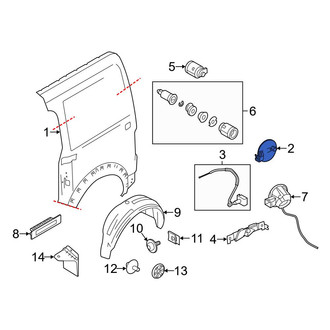 Ford OE - Rear Fuel Filler Door