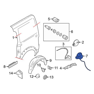 Ford OE - Rear Fuel Filler Housing