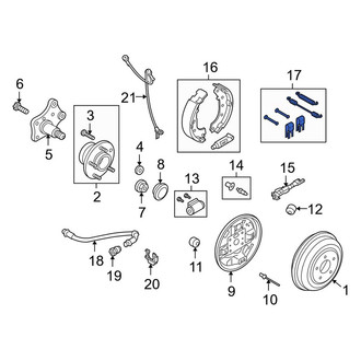 Ford OE - Drum Brake Hardware Kit
