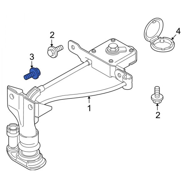 Spare Tire Carrier Winch Bolt