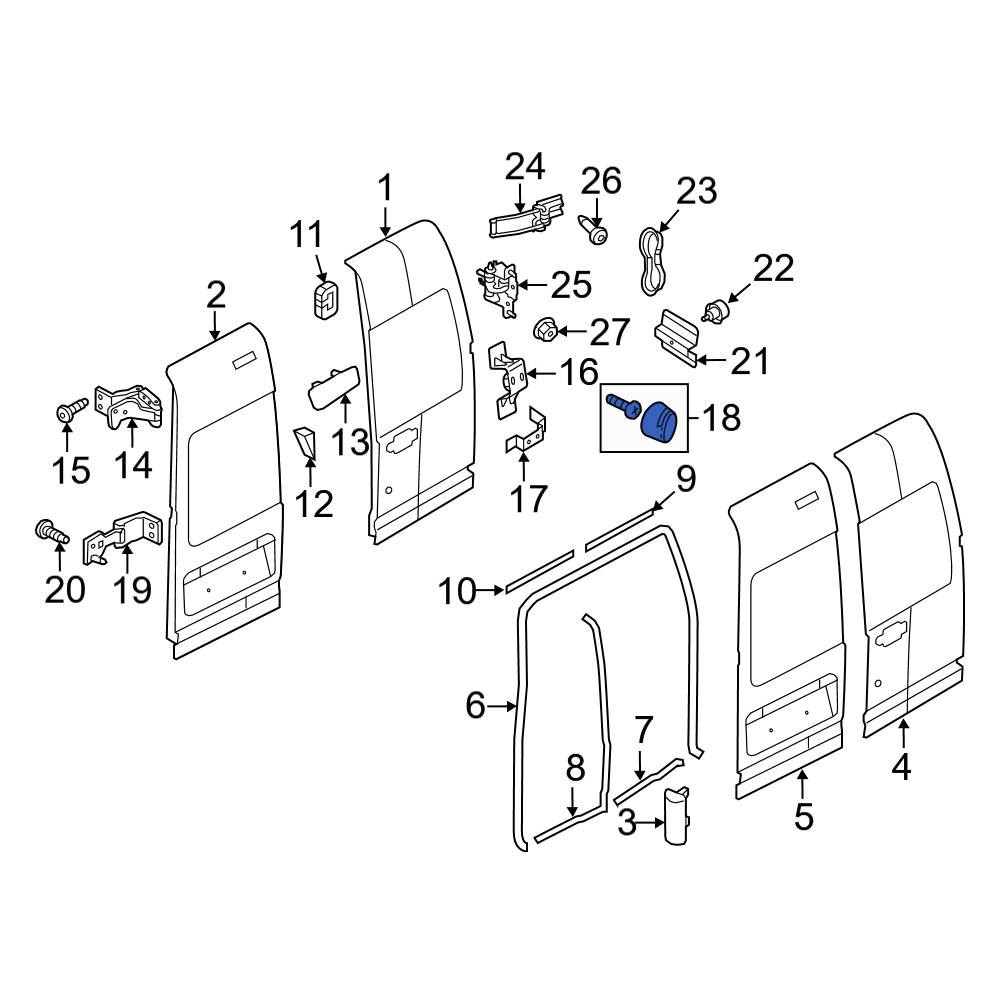 ford-oe-3t1z16758b-left-door-reinforcement-bar-insulator