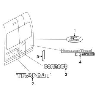 Ford OE - Back Door - Exterior Trim (Gas)