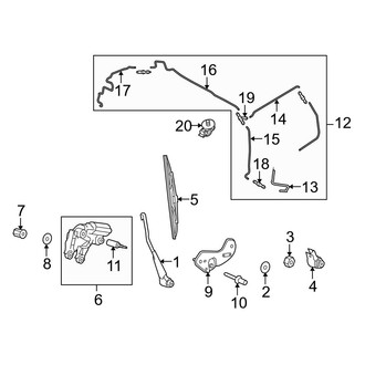 Ford OE - Back Door - Wiper & Washer Components
