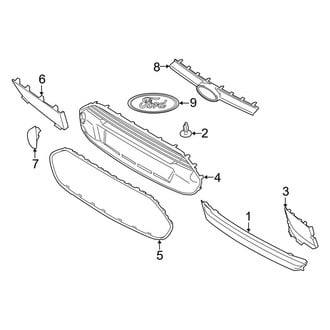 Ford OE - Front Bumper & Grille - Grille & Components