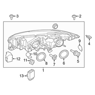 Ford OE - Front Lamps - Headlamp Components
