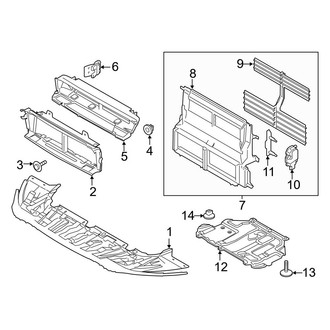 Ford OE - Radiator Support - Splash Shields (1.6L)
