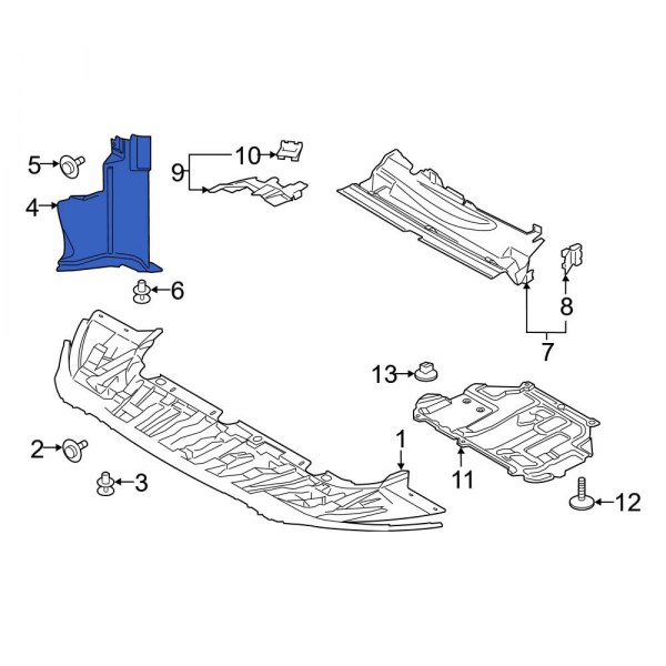 Radiator Support Air Deflector