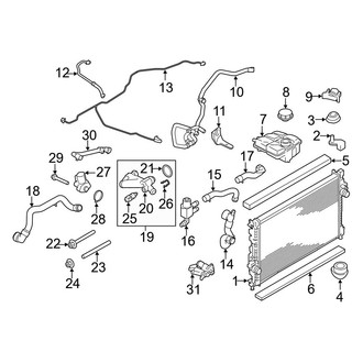 Ford OE - Cooling - Radiator & Components (1.6L)