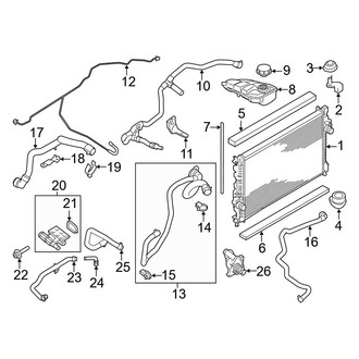 Ford OE - Cooling - Radiator & Components (2.5L)