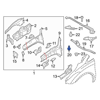 Ford OE - Frame Side Member Bolt