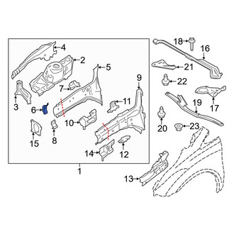 Ford OE - Front Right Frame Side Member Bracket