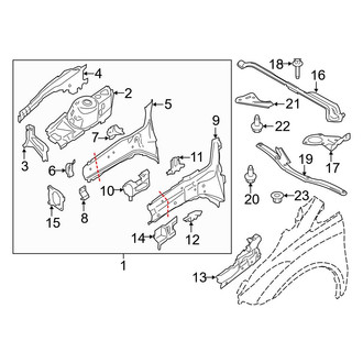Ford OE - Fender - Structural Components & Rails
