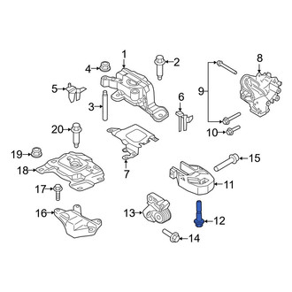 Ford OE - Lower Manual Transmission Mount Bolt