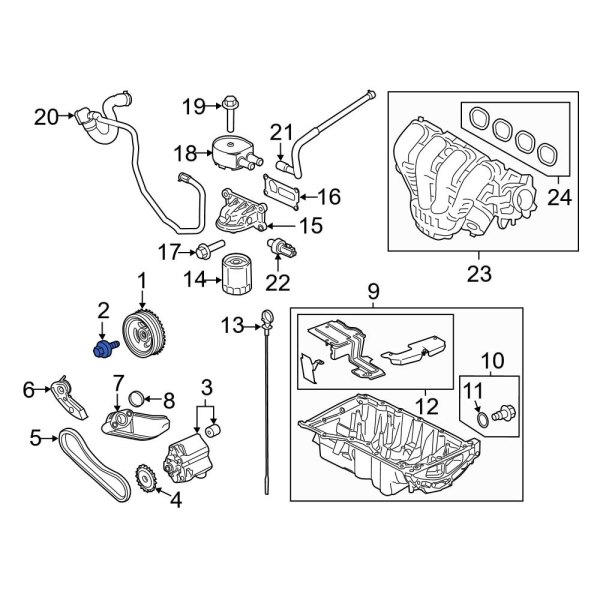 Engine Crankshaft Pulley Bolt