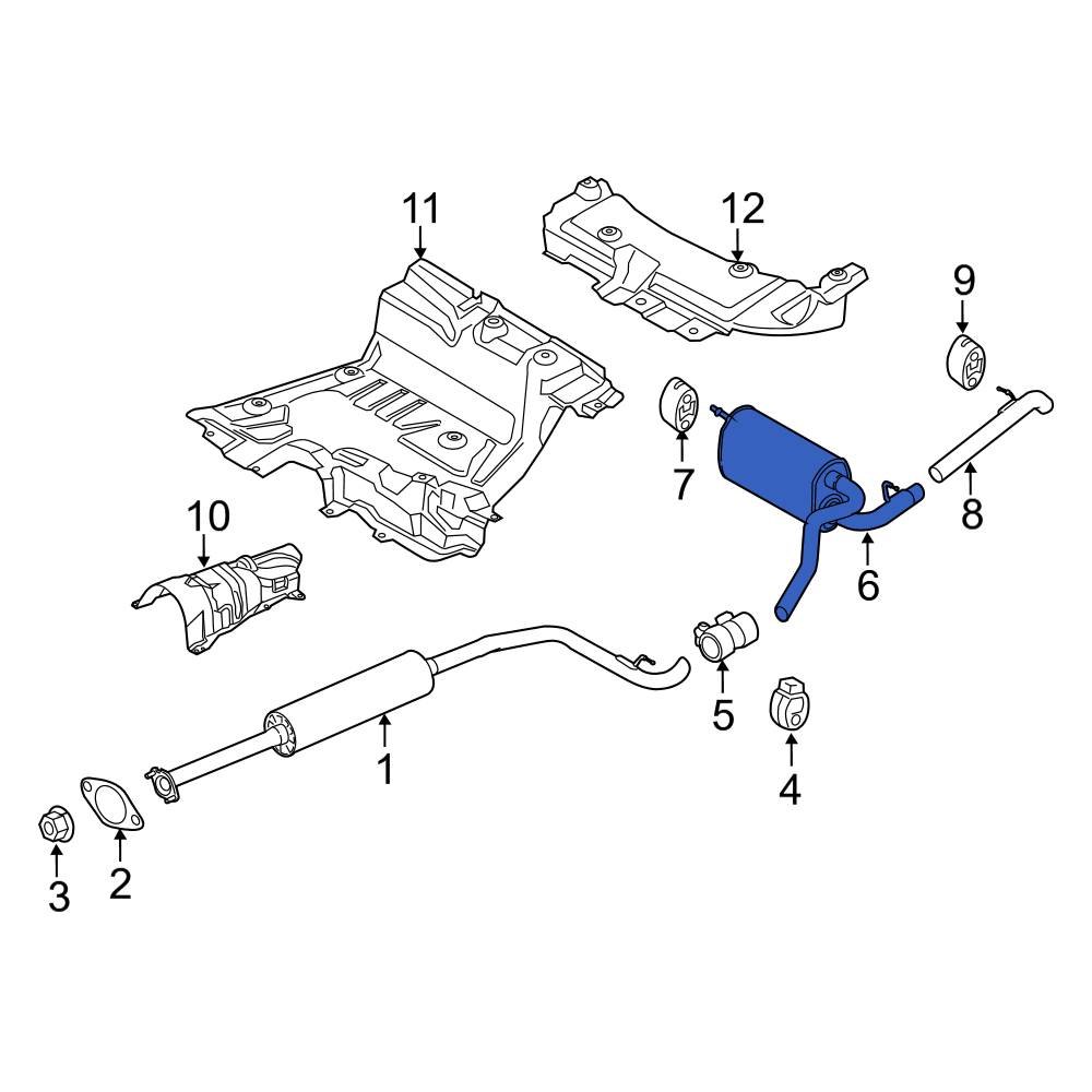 Ford Oe Dv Z E Exhaust Muffler