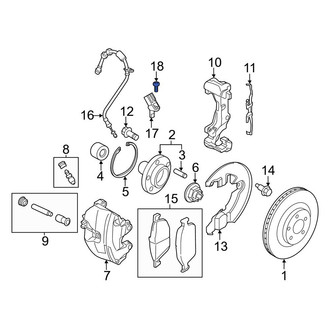 Ford OE - Front ABS Wheel Speed Sensor Bolt