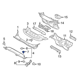 Ford OE - Radiator Support Air Deflector Screw