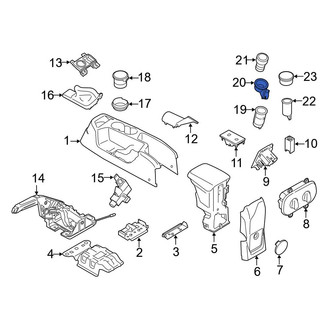 Ford OE - Center 12 Volt Accessory Power Outlet Housing