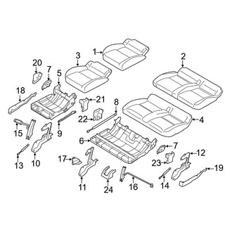 Ford OE - Seats & Tracks - Second Row Seats (Seat Cushion, Split Bench)