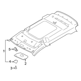 Ford OE - Roof - Interior Trim (Short Wheelbase, With Fixed Roof Glass), (Mini Passenger Van 104.8" Wheelbase)