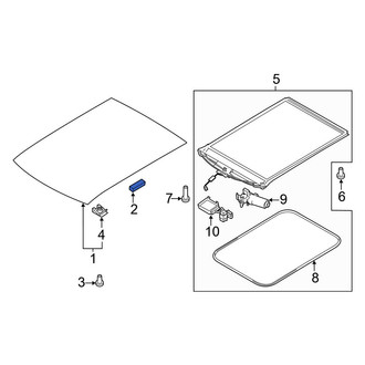 Ford OE - Roof Panel Glass Spacer
