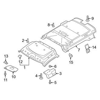 Ford OE - Roof - Interior Trim (Long Wheelbase, W/O Fixed Roof Glass, With Rear Headliner), (Mini Passenger Van 120.6" Wheelbase)