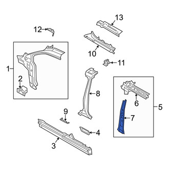 Ford OE - Left Body B-Pillar Reinforcement