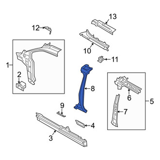 Ford OE - Left Body B-Pillar Reinforcement