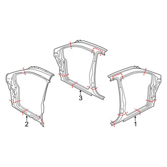 Ford OE - Pillars, Rocker & Floor - Aperture Panel (With Long Wheelbase), (120.6" Wheelbase)