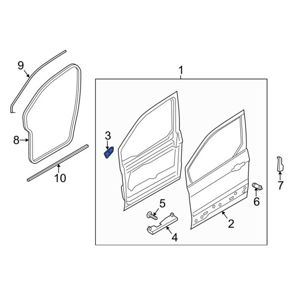 Door Interior Trim Panel Cap