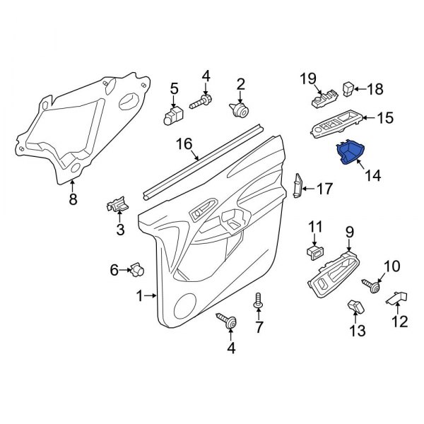 Door Trim Panel Pocket