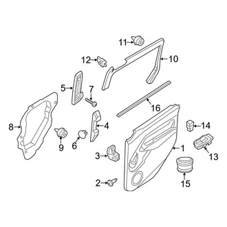 Ford OE - Side Loading Door - Interior Trim (Short Wheelbase), (Mini Passenger Van 104.8" Wheelbase)