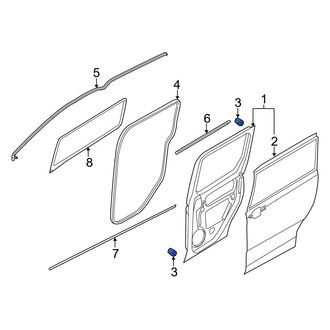 Ford OE - Upper Sliding Door Stop Bumper