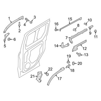 Ford OE - Side Loading Door - Door Hardware (Long Wheelbase), (Mini Cargo Van 120.6" Wheelbase)